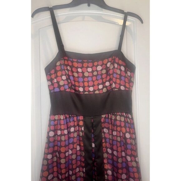 THE LIMITED Colorful Polka Dot Spaghetti Strap Knee Length Dress Sz 10 Pockets - Picture 2 of 10